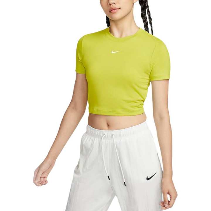 Nike Nike T Shirts Women's Yellow Crew Neck Moderate Other