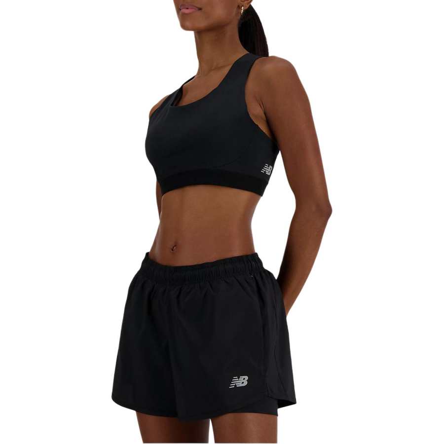 New Balance New Balance NB Sleek Medium Support Pocket Sports Bra Sports Underwear Women's Black