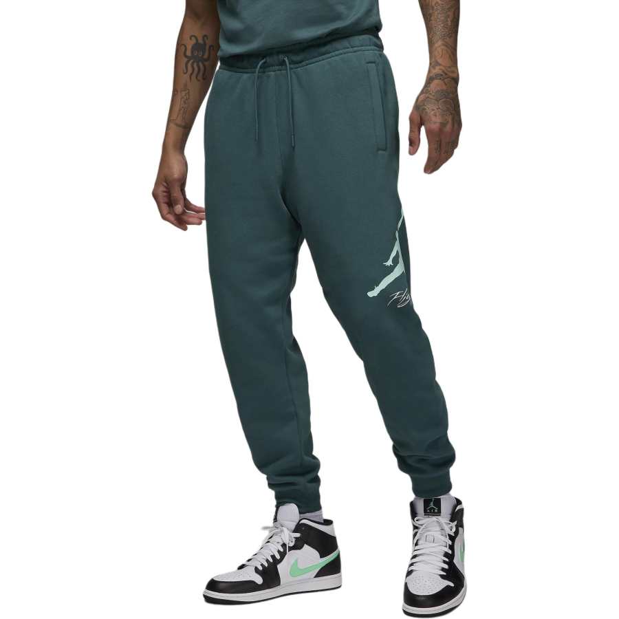 Jordan Jordan ESSENTIALS Men's Fleece Baseline Trousers Knitted Sweatpants Men's Green