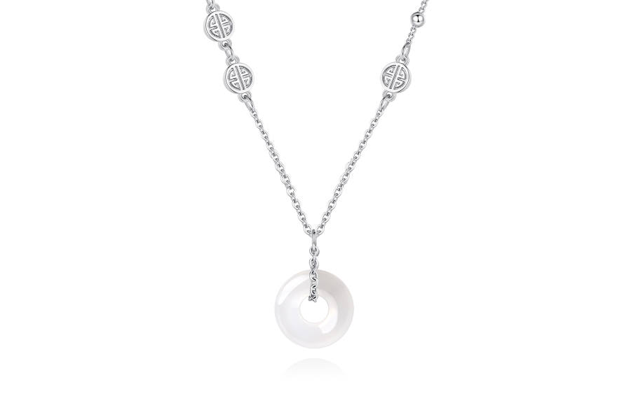 CLARKIA FLOWER Chalcedony Necklaces Unisex