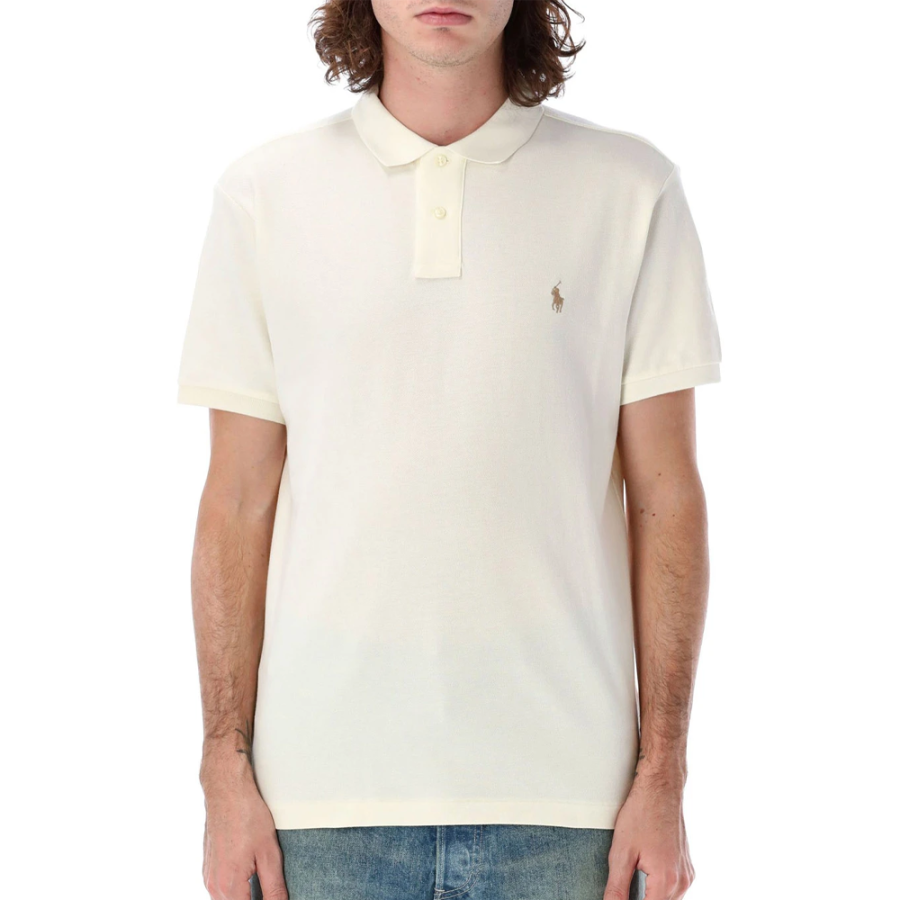 Polo Ralph Lauren Logo Embroidered Straight Hem Polo Shirt