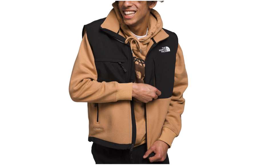 THE NORTH FACE Vests Men's Brown Lapel Moderate Other