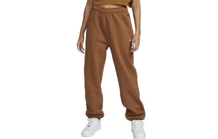 Nike Nike Knitted Sweatpants Women's Brown Moderate Cuffed Pants