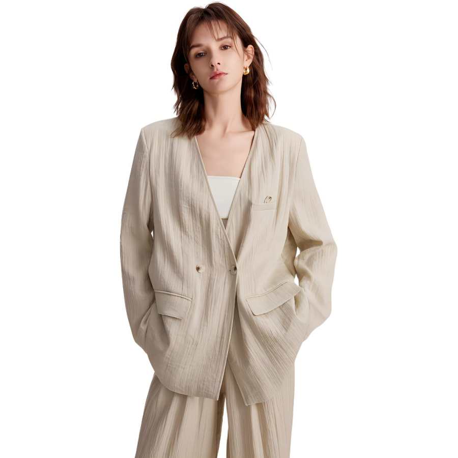 ELLE Business Suit Women's Khaki