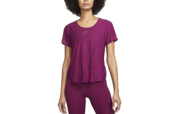 Nike Nike T Shirts Women's Purple Crew Neck Moderate Straight Fit
