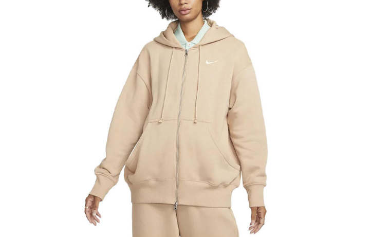 Nike Nike Sweatshirts Women's Khaki Hooded Moderate Cardigan