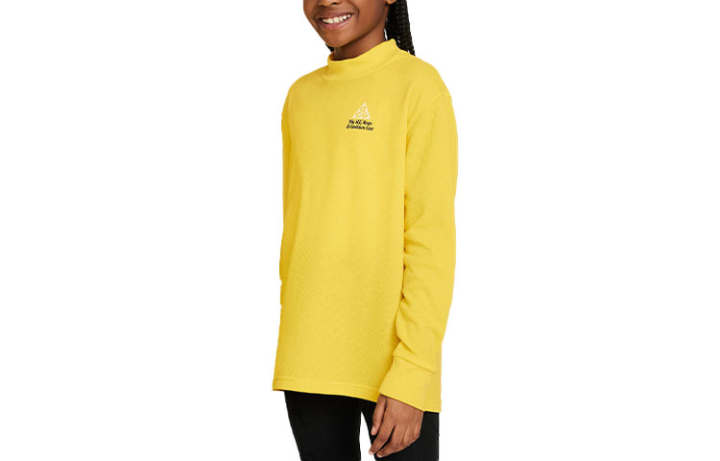 Nike Nike Loose Waffle Long Sleeve Top T Shirt Yellow Kids'