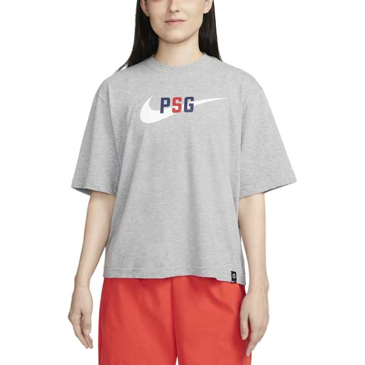 Nike Nike T Shirts Women's Dark Gray Crew Neck Moderate Straight Fit