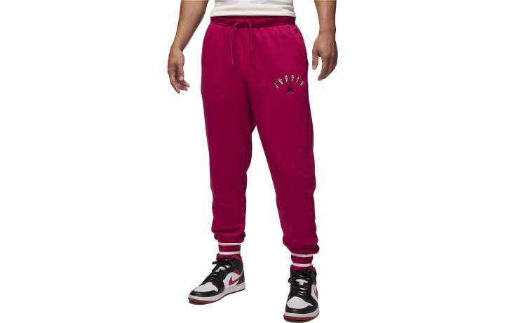 Jordan Jordan Knitted Sweatpants Men's Red Moderate Cuffed Pants