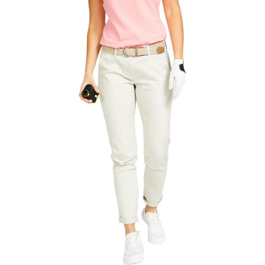 DECATHLON Casual Pants Women's Light White Lime Gray