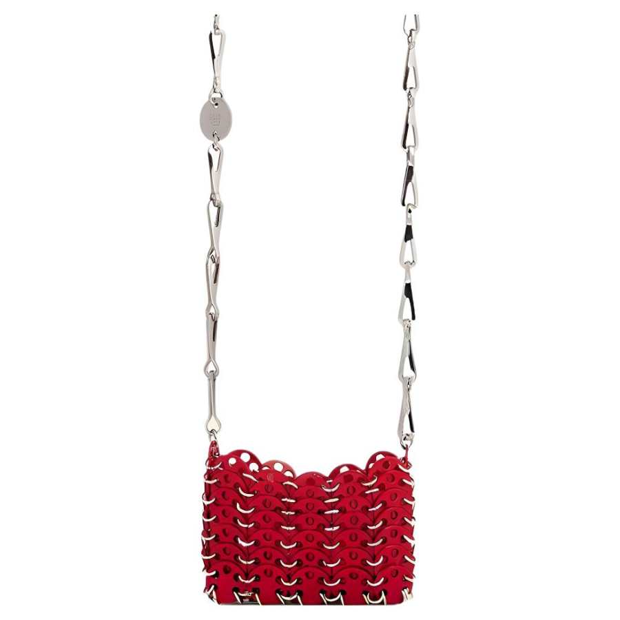 Paco Rabanne Brass Crossbody Bags Women's Red