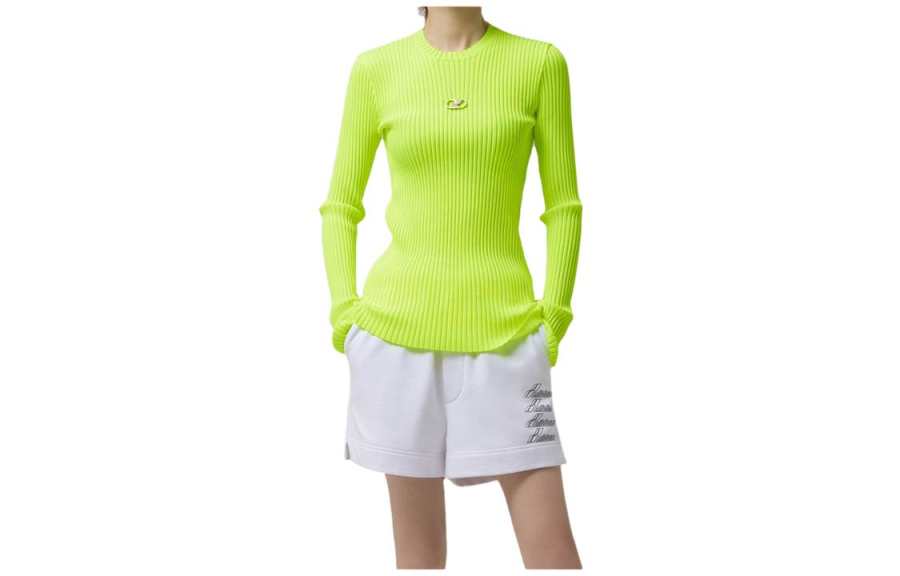 WE11DONE WE11DONE Sweaters Women's Neon Green Crew Neck Moderate Base Layer