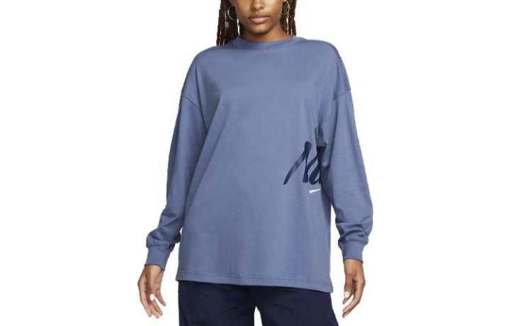 Nike Nike Sportswear Essentials T Shirts Women's Diffused Blue Crew Neck Moderate