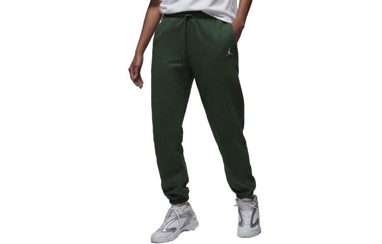 Jordan Jordan Brooklyn Knitted Sweatpants Women's Green Moderate Cuffed Pants