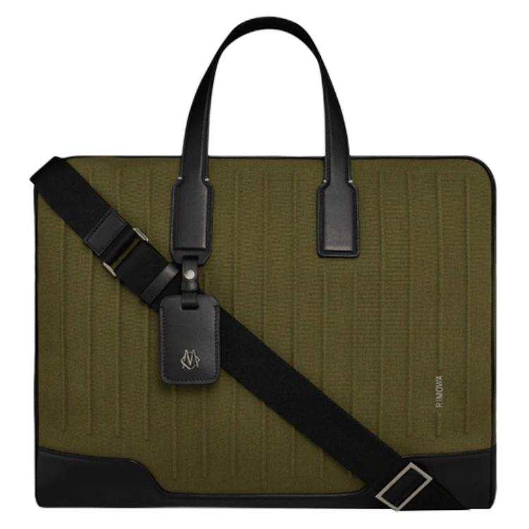 RIMOWA Never Still Grain Leather Travel Bag, Handbag, Crossbody Bag, Shoulder Bag Unisex Cactus Green
