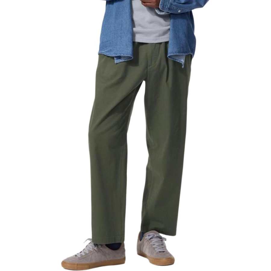 UNIQLO Casual Pants Men's Dark Green Moderate Straight Fit Pants