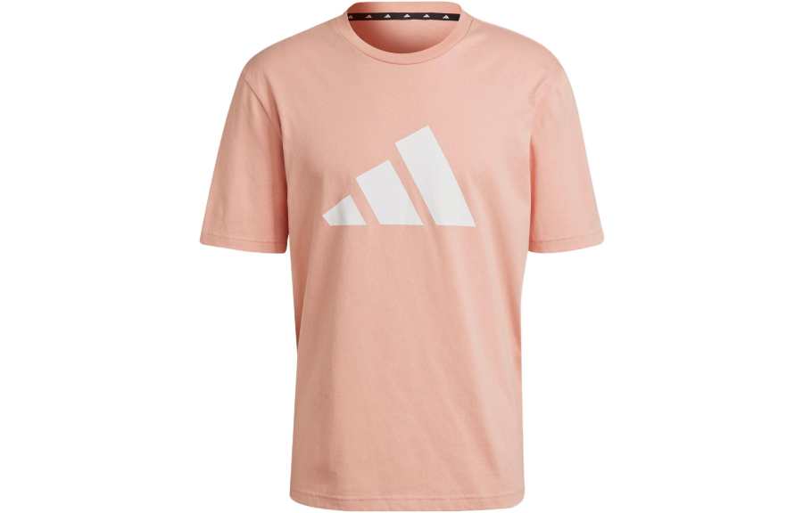 Adidas Adidas T Shirts Men's Pink Crew Neck Moderate Straight Fit