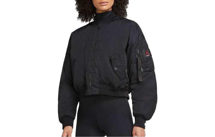 Jordan Jordan Jackets Women's Black Stand Collar Moderate Pilot