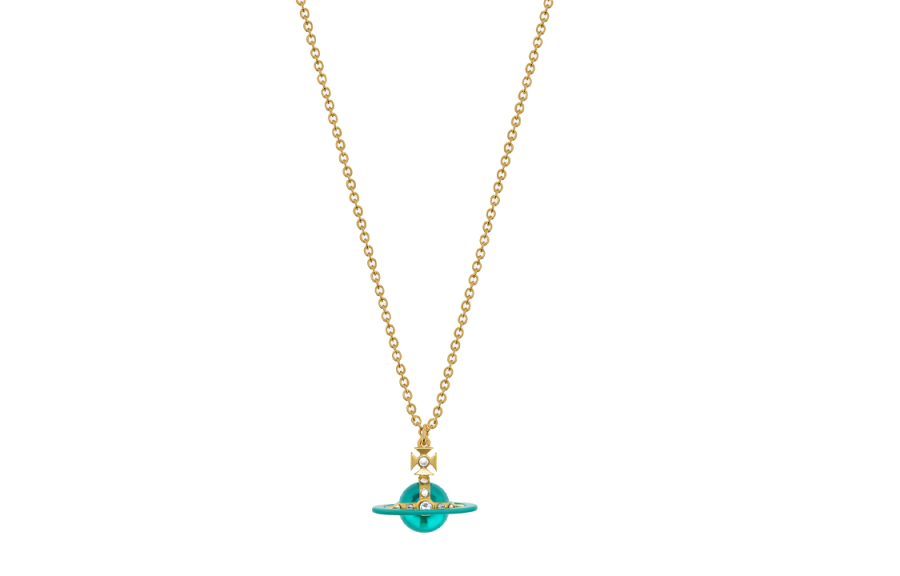 Vivienne Westwood Brass Swarovski Crystal Necklaces Unisex Gold