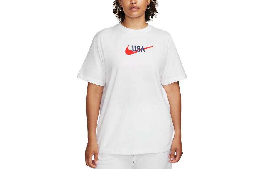 Nike Nike United States Soccer Olympic Collection Drop Shoulder Sleeve T Shirt Women's White