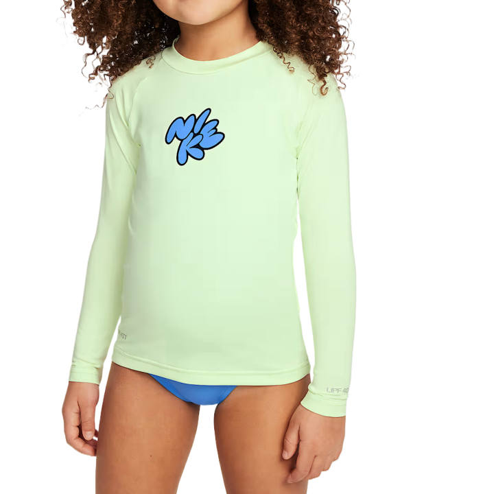 Nike Nike Dri Fit T Shirt Swim Hydroguard Slight Yellow Green Children Aged 3 7 Years Old