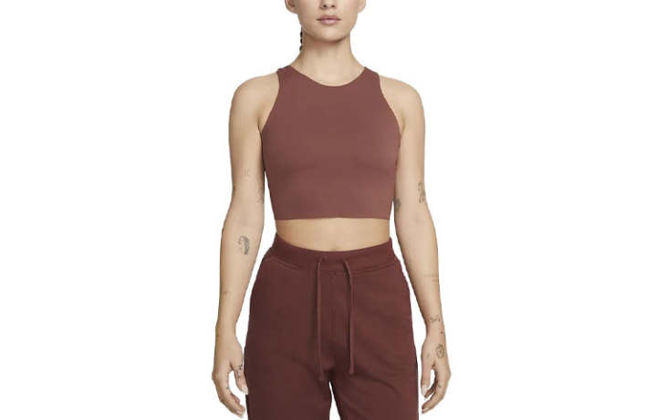 Nike Nike Dri Fit Sleeveless Sports Shirts Women's Brown Other