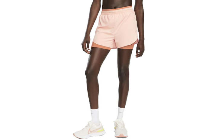 Nike Nike Sports Shorts Women's Orange Moderate Mock Two Piece