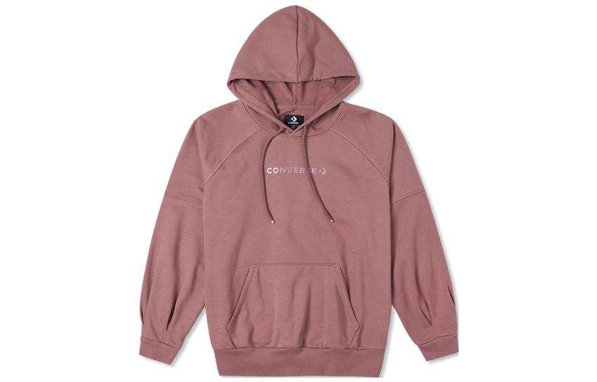 Converse Converse Sweatshirts Women's Pink Hooded Moderate Regular