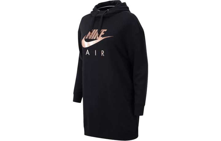 Nike Nike SS21 Hooded Long Fleece Lined Casual Athletic Pullover Sweatshirt Women's Black