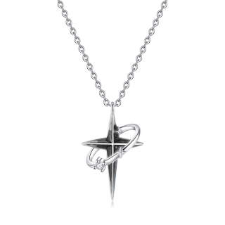 FireMonkey 999 Fine Silver Synthetic Cubic Zirconia Necklaces Unisex