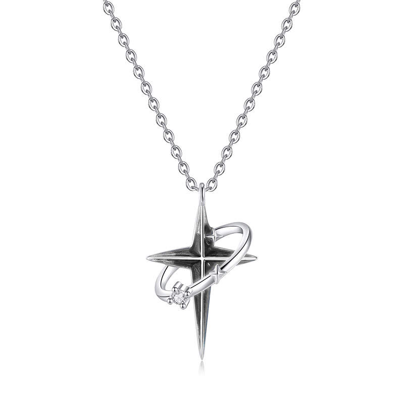 FireMonkey FireMonkey 999 Fine Silver Synthetic Cubic Zirconia Necklaces Unisex
