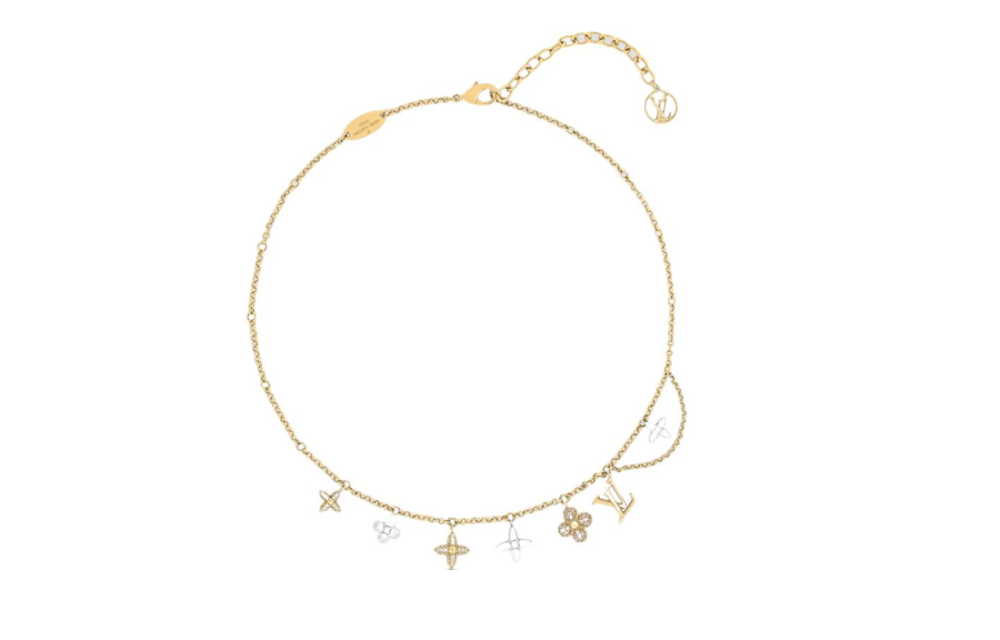 LOUIS VUITTON Gram Metal, Zircon Necklaces Women's Gold