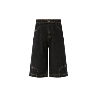 KREATE DENIM Straight Fit Denim Shorts 7/8 Length Unisex