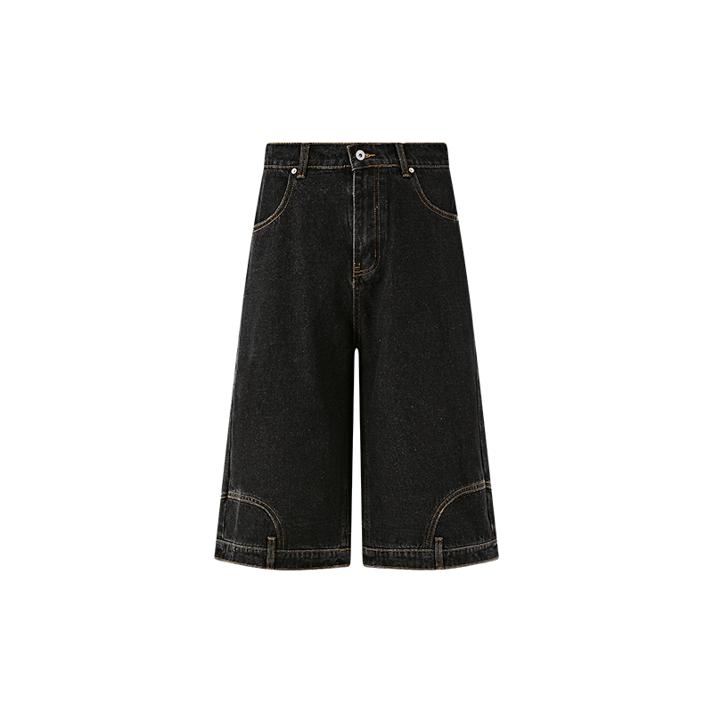 KREATE DENIM Straight Fit Denim Shorts 7/8 Length Unisex