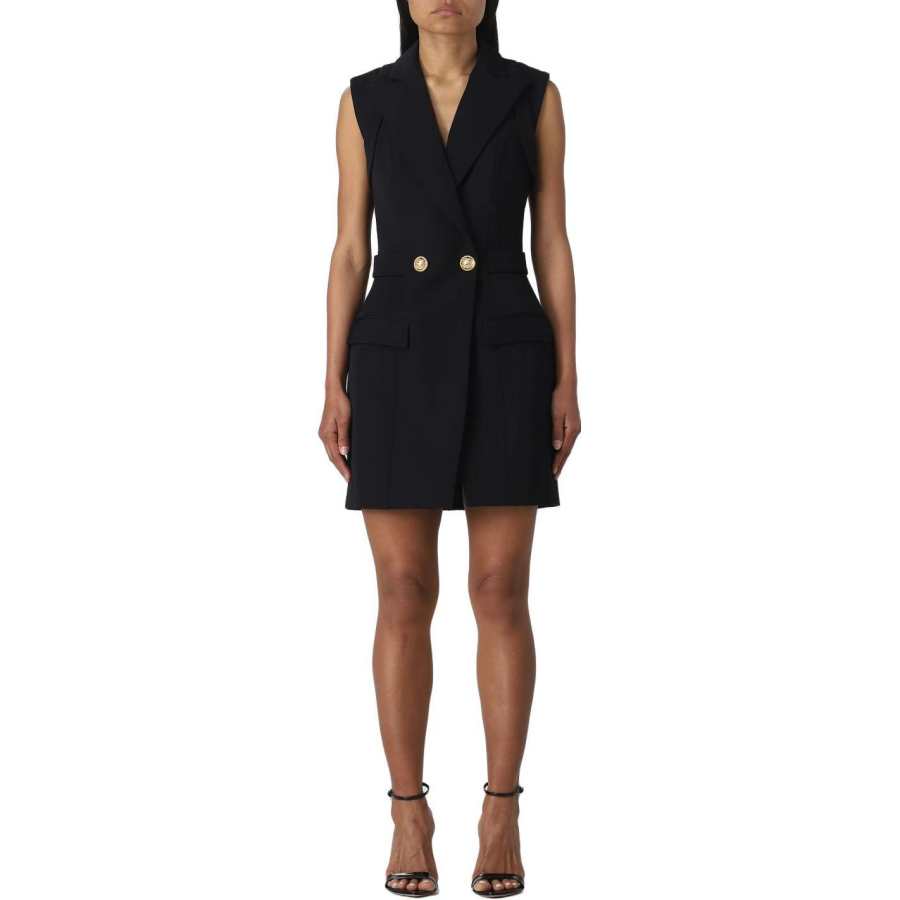 BALMAIN Sleeveless Dress Women's Black