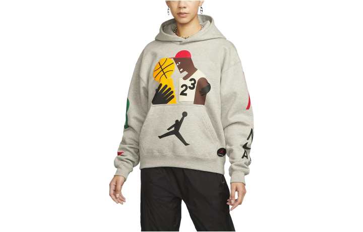 Jordan Jordan Women's Nina Chanel Hoodie Dark Heather Grey