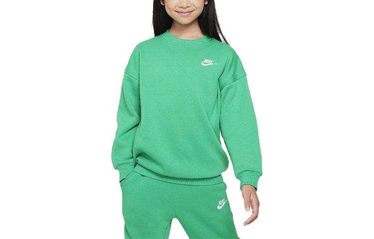 Nike Nike Sweatshirt Sportswear Club Fleece Neon Green Kids'