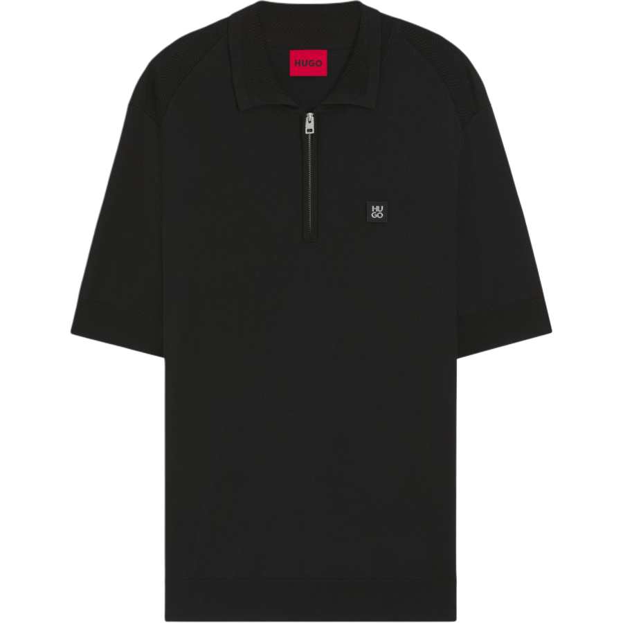 Hugo Boss zip logo polo shirt