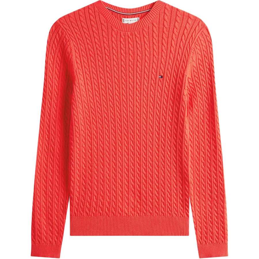 Tommy Hilfiger Sweaters Women's Red Crew Neck Moderate Other