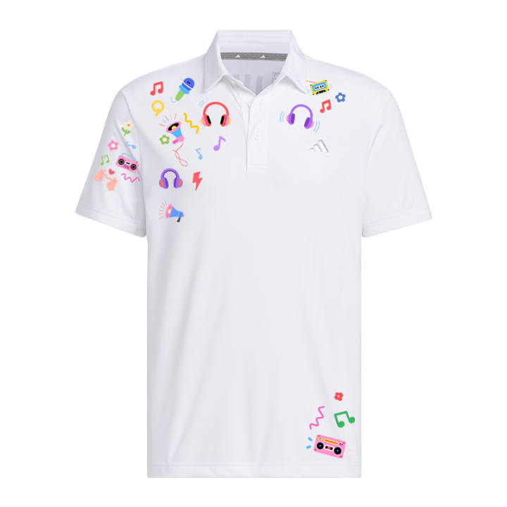 Adidas Adidas Polo Shirts Unisex White Crew Neck Moderate Straight Fit
