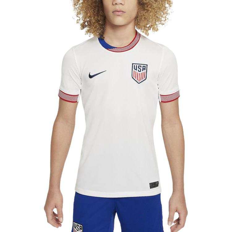 Nike Nike United States Soccer Olympic Collection T Shirt USMNT 2024 Stadium Home White Teenagers