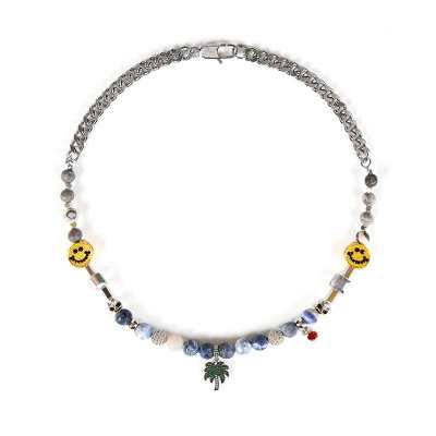 PLASTIC BRAIN Zirconium Titanium Steel Necklaces Unisex