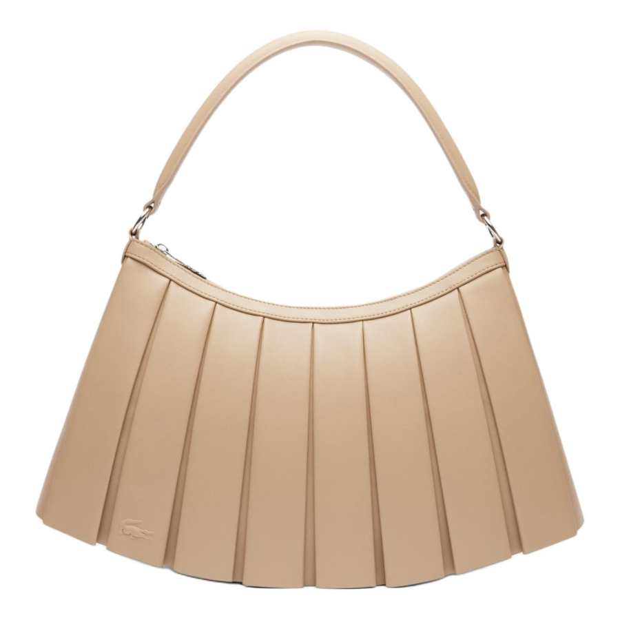 LACOSTE Sheepskin Shoulder Bag Large Women's Beige
