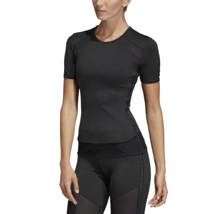 Adidas Adidas T Shirts Women's Black Crew Neck Moderate