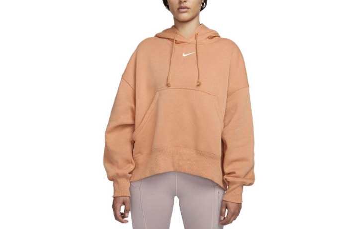 Nike Nike Sweatshirts Women's Amber Brown Hooded Moderate Regular