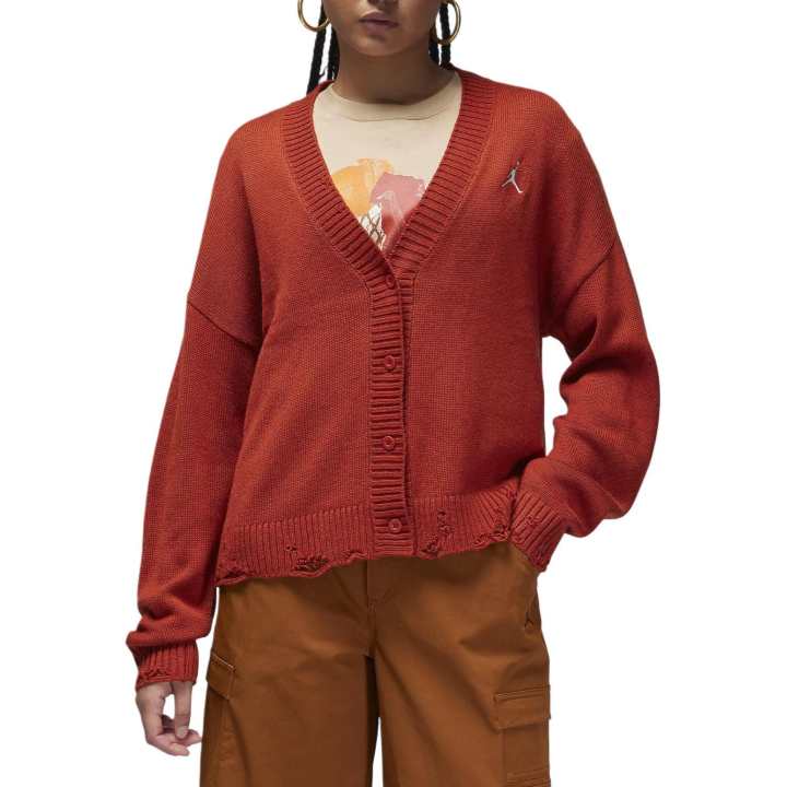 Jordan JORDAN Women's Distressed Cardigan