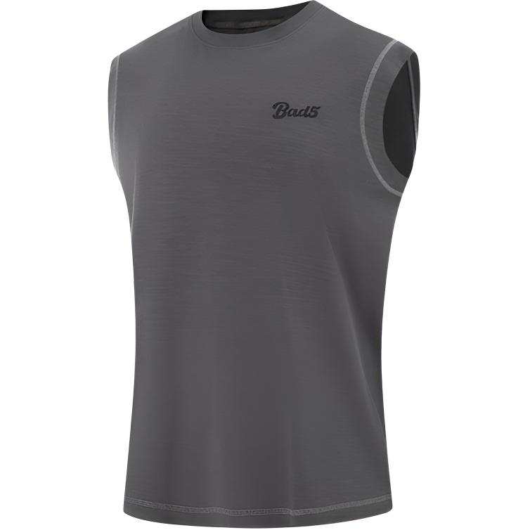Li-Ning Li Ning T Shirts Men's Gray Crew Neck Moderate Straight Fit