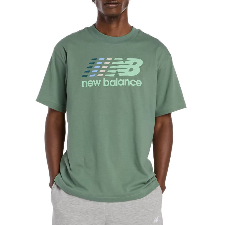 New Balance New Balance T Shirts Unisex Green Crew Neck