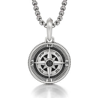 IDEAGEMER 925 Sterling Silver Necklaces Men's