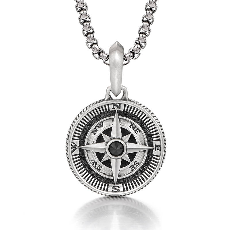 IDEAGEMER 925 Sterling Silver Necklaces Men's